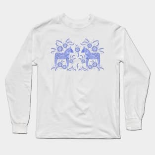 Swedish Dala Horse Long Sleeve T-Shirt